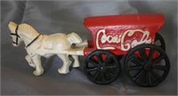 Cast Iron Coca Cola Wagon and horse
