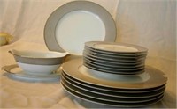 Platina by Sango China one plate has a chip