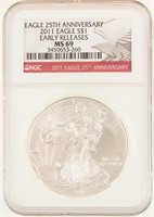 Coin MS69 25th Anniversary Early Release ASE