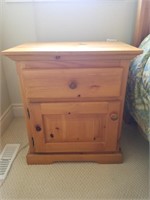 Two Matching Pine Night Stands/ Side Tables.