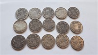 Canadian 50 Cent Coins 1940 - 1952