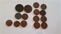 One Cent Coins 1916 To 1950 American And Canadian