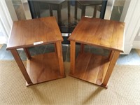 Two Matching Wooden Side Tables/ End Tables/