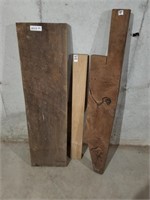 Lot To Include Two Thick Pieces Of Black Walnut