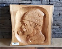 Le Patriote Wood Carving Enoel Nadeau Sculpteur