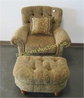 (A) Chair w/ Ottoman & Pillow Mfg by Best Chairs