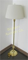 Brass Floor Lamp with Shade Uses 3 Standard Bulbs
