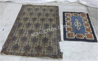 Lot of 2 Patterned Carpet Rugs
