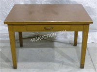 Vintage Wooden Table Desk With Drawer And Magazine