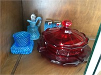 Red & Blue Glassware