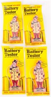 Lot of 4 W.C. Fields "Red Nose" Battery Tester NIB