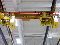 (2)Yale Cable King 1.25 ton Hoists & Bridge