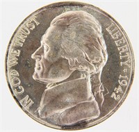 Coin 1942-P Jefferson Proof Wartime Silver Nickel