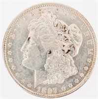 Coin 1897-O Morgan Silver Dollar CH BU