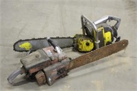 VINTAGE SUPER 33 CHAINSAW AND HOMELITE CHAINSAWS