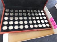 50-State Quarter Collection - in cases in wood pre