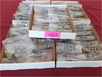 (5) Boxes Pennies: 1911 - 1957 approx. - 25+lbs.