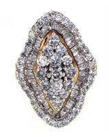 10kt Rose Gold 3.55 ct Diamond Designer Ring