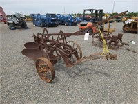 Antique IH Two Bottom Plow - 14" Bottoms with Cult