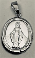 STERLING SILVER RELIGIOUS PENDANT