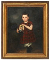 Signed O/C Portrait of a Child