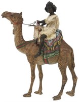 Austrian Cold Painted Bronze Warrior on Camel