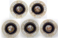 5 Meissen 10.5 in. Reticulated Plates