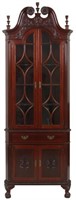 Chippendale Mahogany Carved Corner Cabinet
