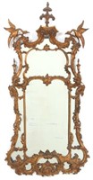 Excellent Gilt Carved Figural Wall Mirror