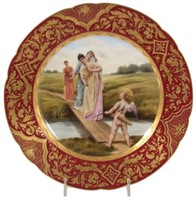 9.5 in. Royal Vienna Hand Painted Plate