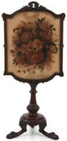 Carved Rosewood Fire Screen