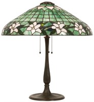 22 in. Suess Leaded Floral Table Lamp
