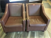 Brown Cushioned Lounge Chair