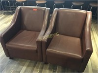 Brown Cushioned Lounge Chair