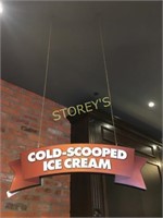 Hanging Cold Scooped Ice Cream Sign