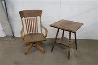 VINTAGE CHAIR AND TABLE