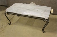 GLASS TOP COFFEE TABLE, APPROX 44"x26"