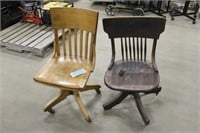 (2) ROLLING DESK CHAIRS