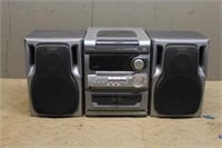 AIWA STEREO AND (2) SPEAKERS, WORKS PER SELLER