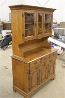 TELL CITY CHAIR COMPANY HUTCH, SOLID MAPLE,