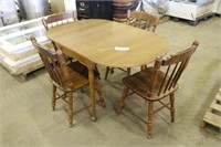 DROP LEAF KITCHEN TABLE WITH (4) CHAIRS