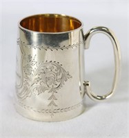Victorian Sterling Silver Christening Mug,
