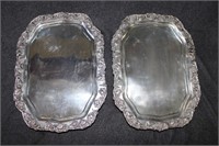 Pair of Rare American 19th Century Footed