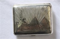 Silver and Niello Cigarette Case,