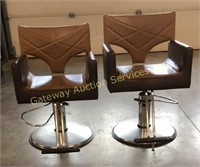 Hair Salon Chairs-Leather  Hydraulic Lift