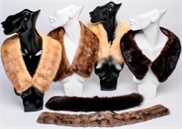 Lot of 6 Ladies Fashion Fur Neck Warmers Collars