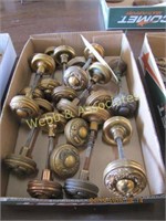 Box of brass door knobs