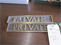 2 brass private plates