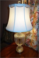 CRYSTAL TABLE LAMP W/SHADE 34" HIGH