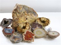 Rock Collection- Geodes from Iowa, & Large..